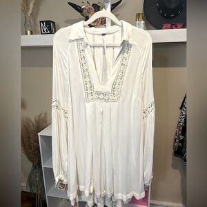 Free People Oversized Embellished High Low Tunic NWOT